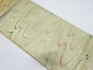 リサイクル　霞模様織り出し袋帯